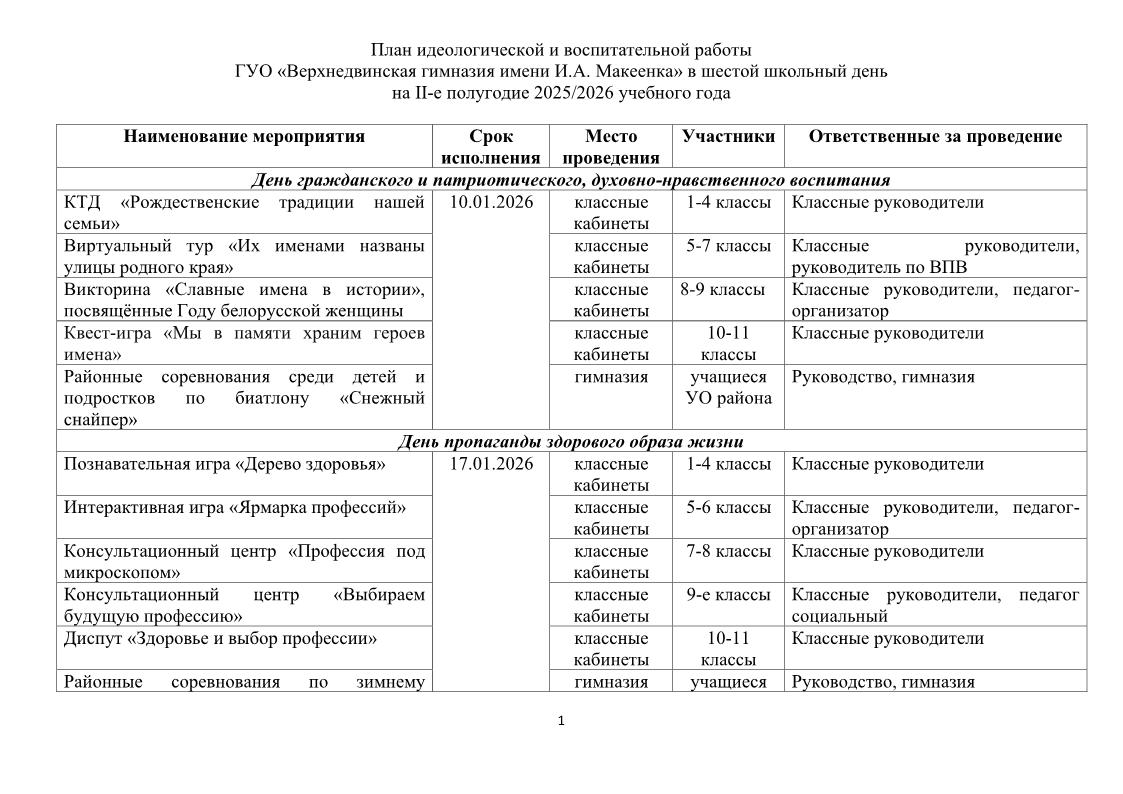 план ивр в 6 школьный день 2 е полугодие 25 26 для сайта1